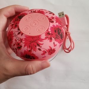 Bando Pink/red Floral Bluetooth Shower Speaker